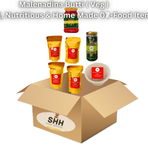 VEG -medium  Butti(250 gm) 7 Items Combo Pack ...........( 1.Mango Pickle 2.  Puliyogare 3. Bisibelebath Powder  4. Vangibath Powder 5. Peanut Chutney Powder 6. Dal Chutney Powder 7.Lemon Pickle) )