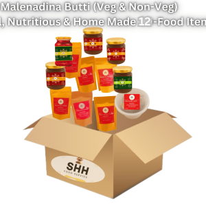 VEG & NON VEG - Small  Butti(100 gm) 12 Items  Combo Pack             ......... (   1.Chicken Pickle 2.  Tuna Fish Pickle 3. Prawns Pickle  4. Mango Pickle 5.Puliyogare  6. Bisibelebath Powder 7.Vangibath Powder  8.Peanut Chutney Powder  9.  Dal Chutney Powder 10 . Lemon Pickle 11 .Dry Fish Powder 12. Dry Prawns Powder )